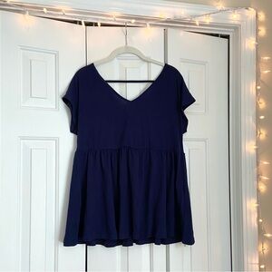 BloomChic V-Neck Peplum Blouse